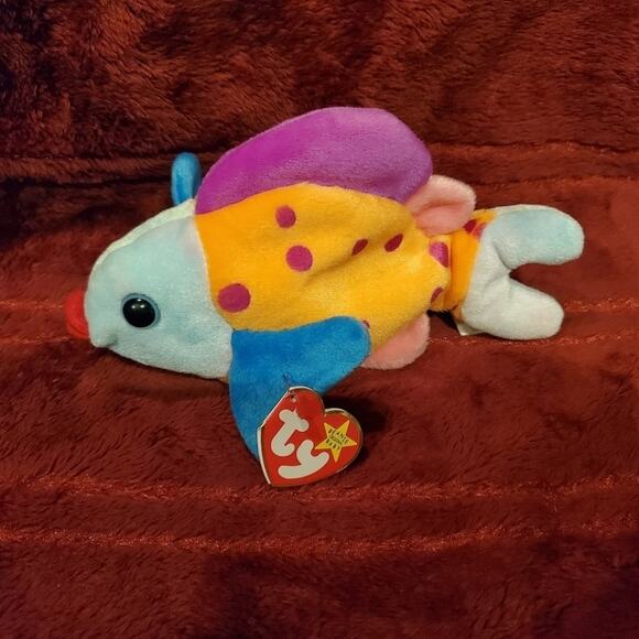 Retired  TY Beanie Babies : Lips the Fish - Picture 1 of 4